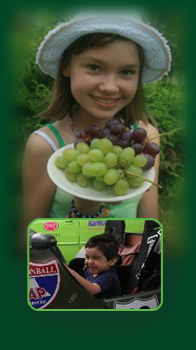 Girl with organic food